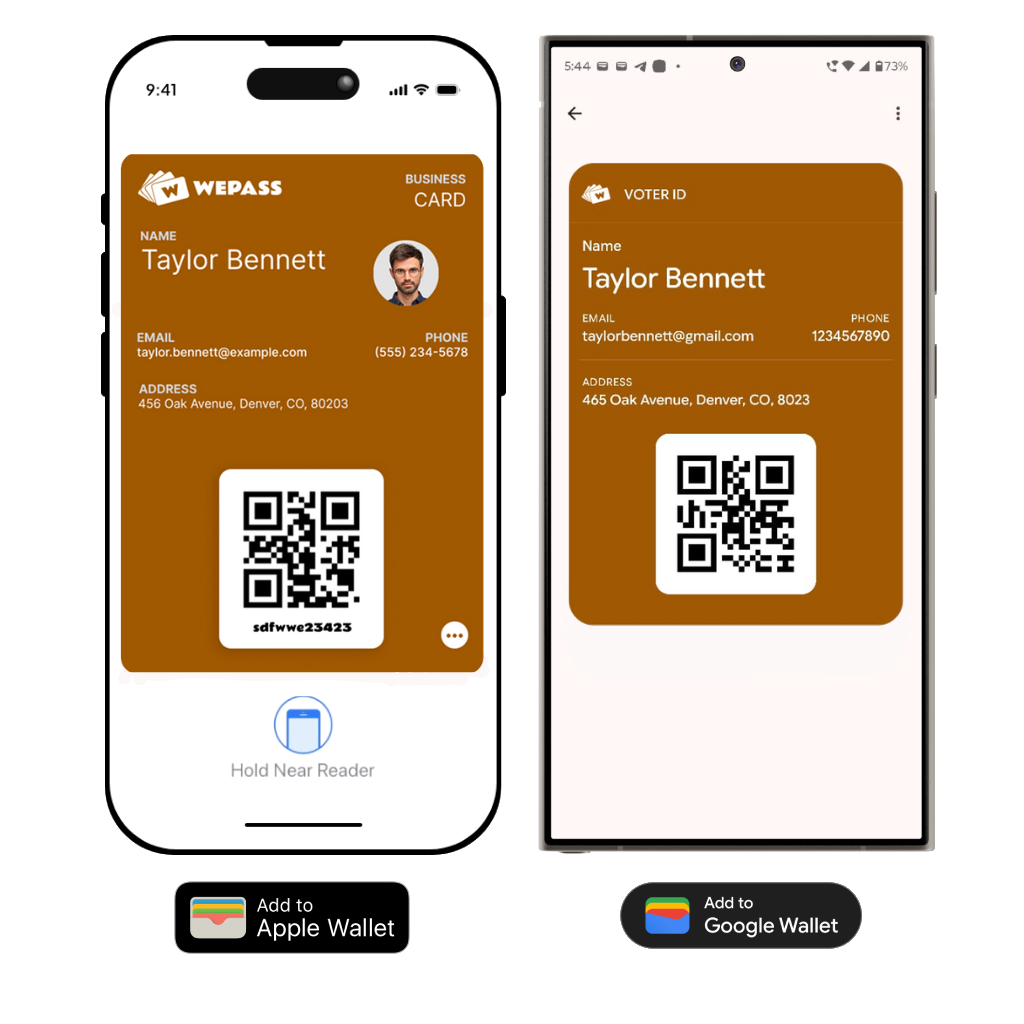 Digital Business Card for Apple and Google Wallet